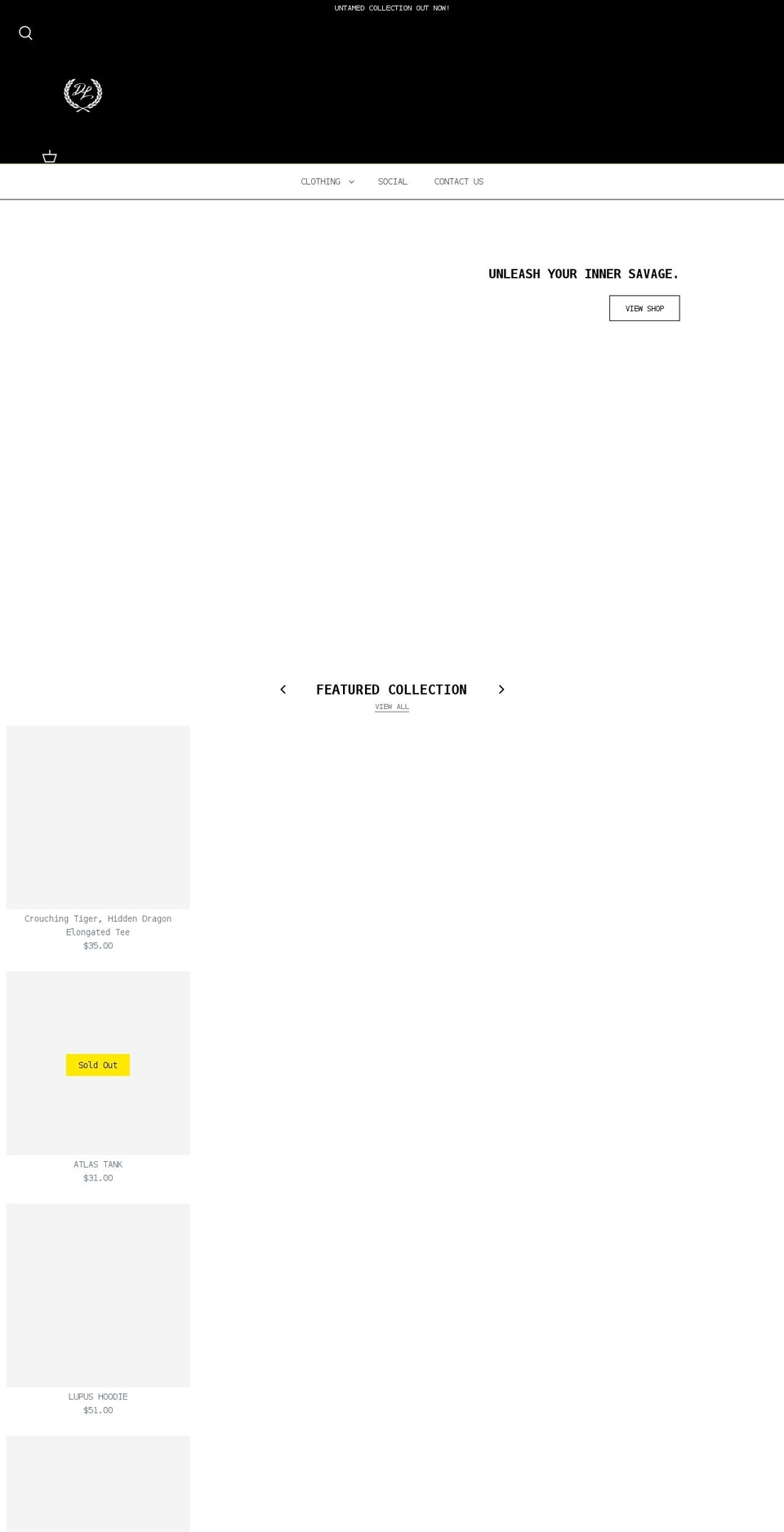 donlifebrand.com shopify website screenshot