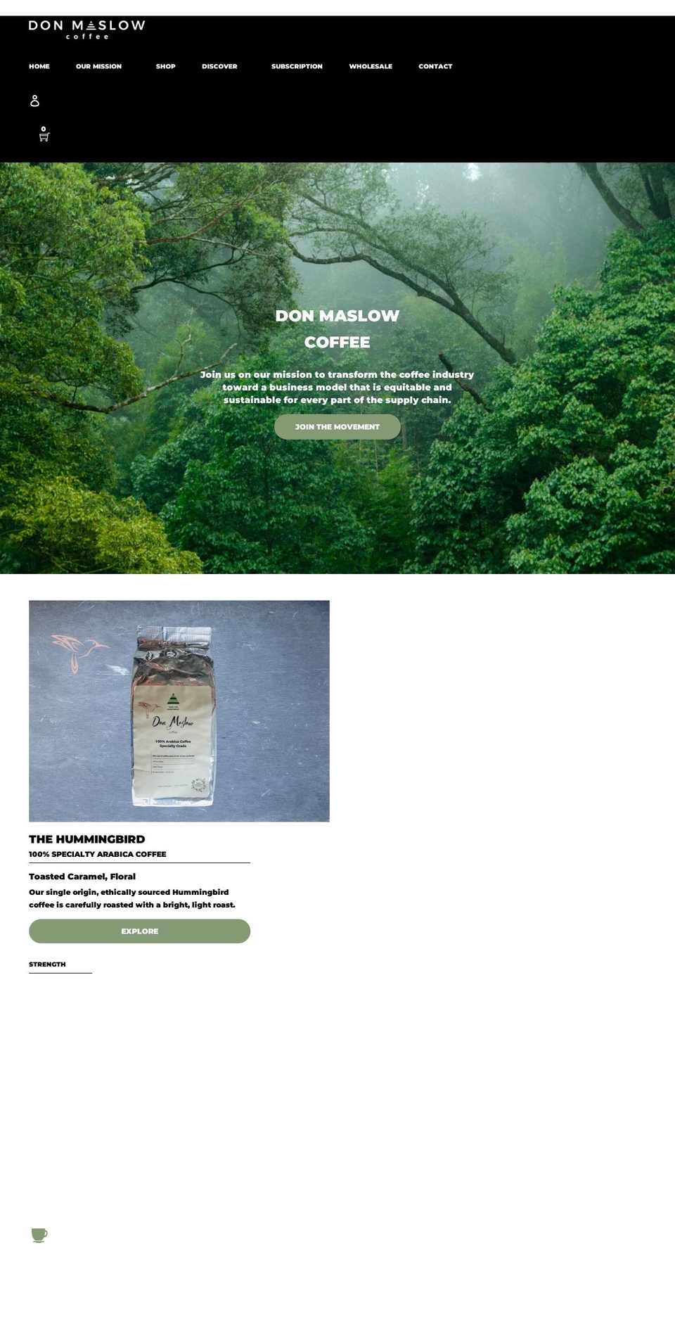 donmaslowcoffee.com shopify website screenshot