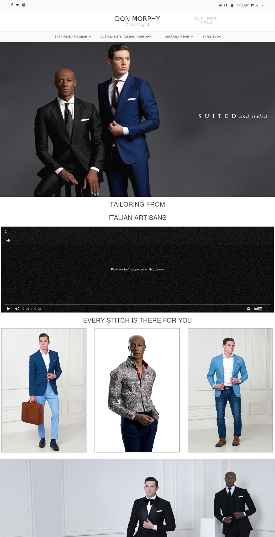 donmorphy.com shopify website screenshot