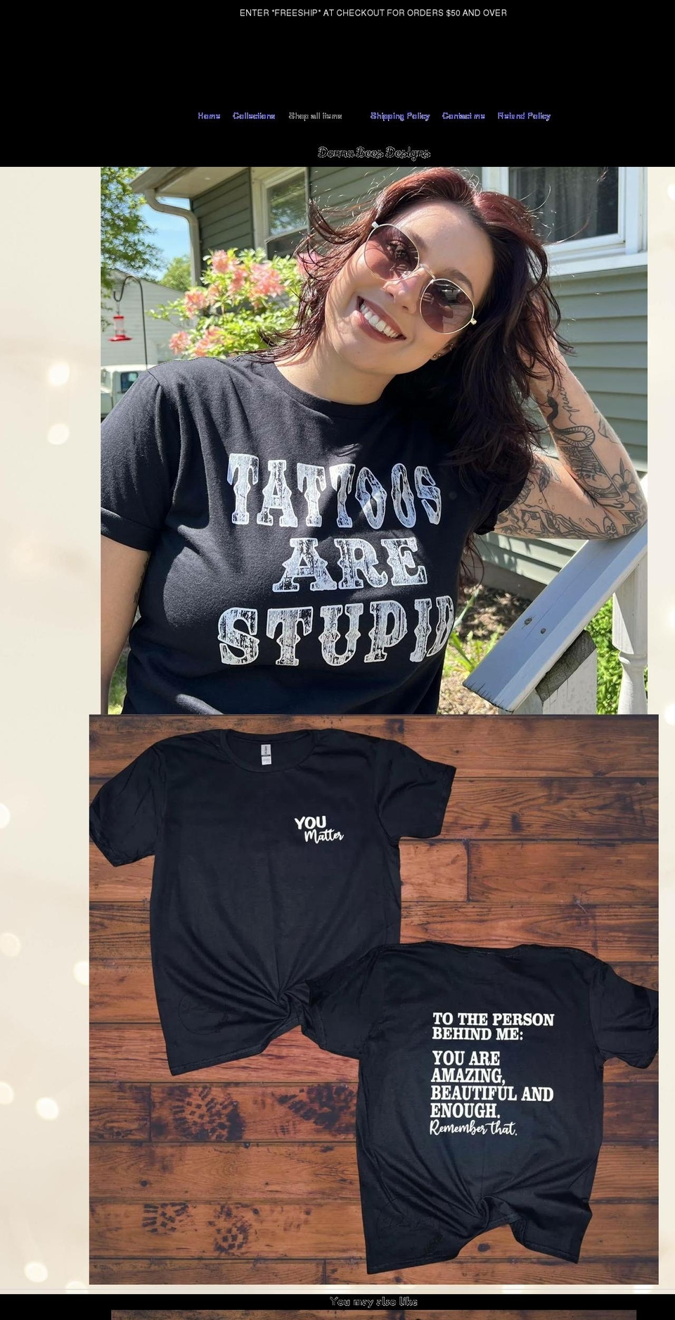 donnabees.com shopify website screenshot