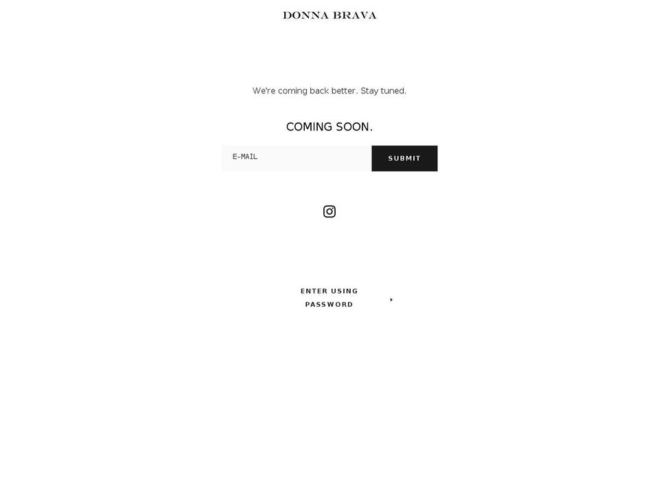 donnabrava.com shopify website screenshot