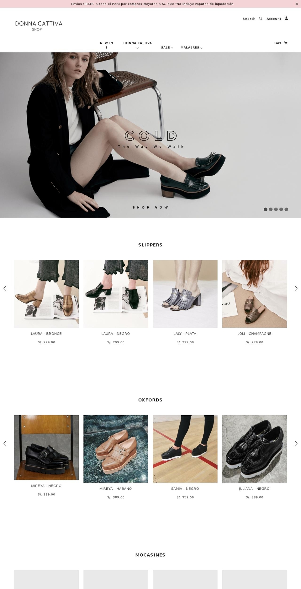 donnacattiva.shop shopify website screenshot