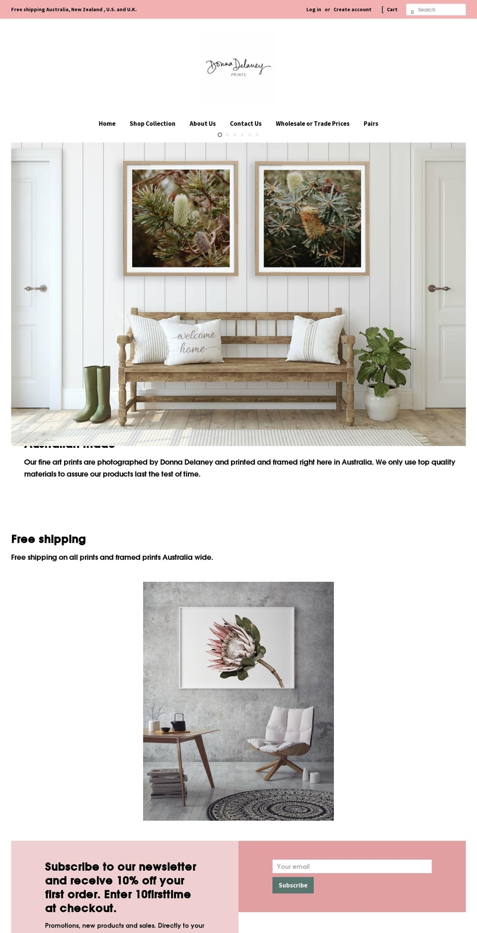 donnadelaney.com.au shopify website screenshot