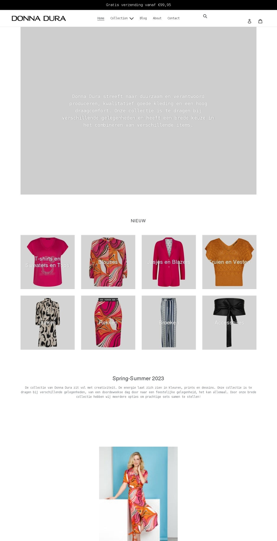 donnadura.com shopify website screenshot