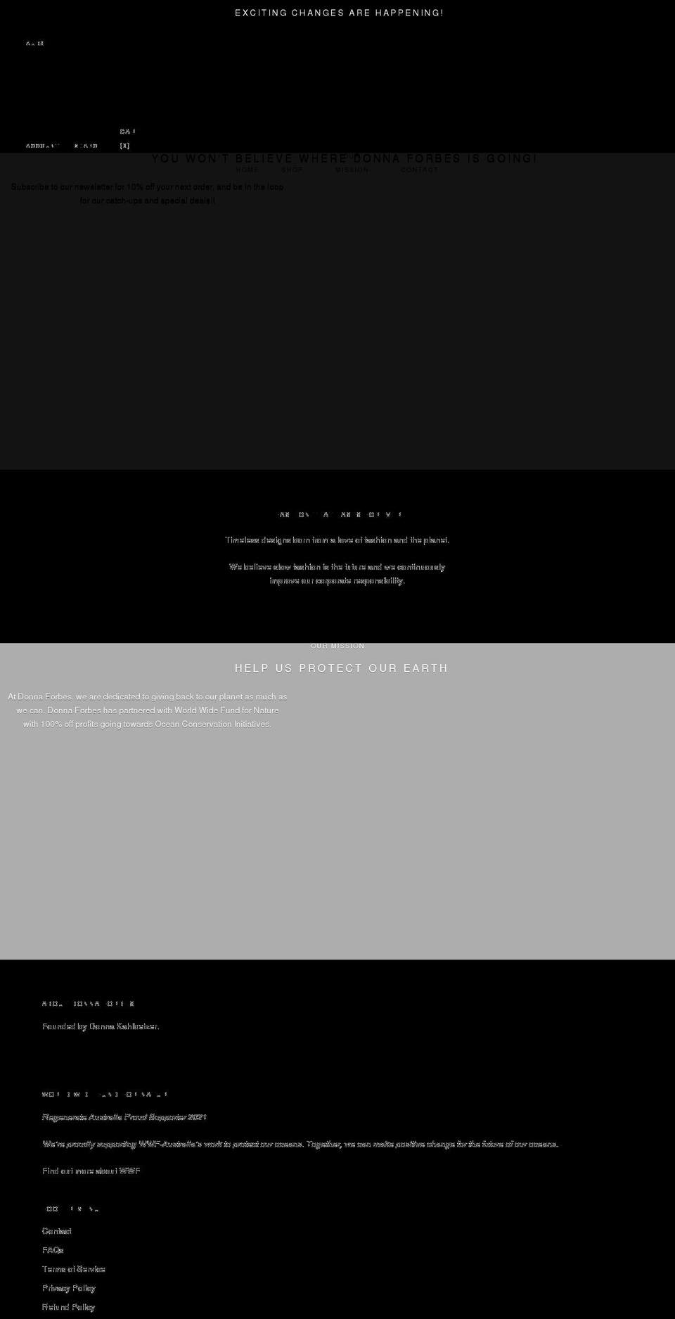 donnaforbes.com shopify website screenshot