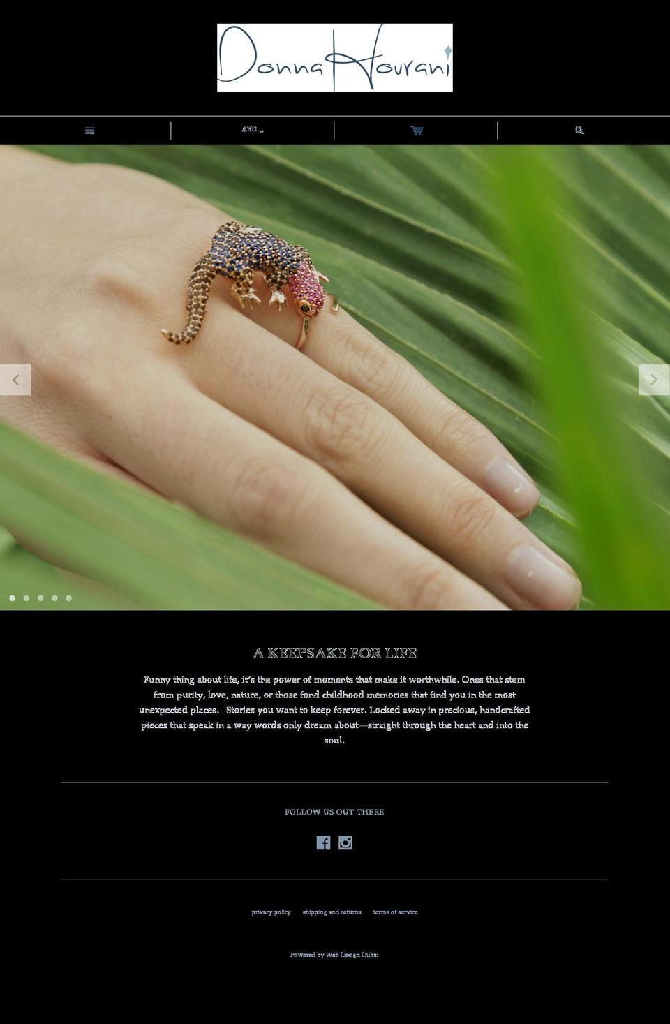 donnahourani.com — Shopify storefront screenshot