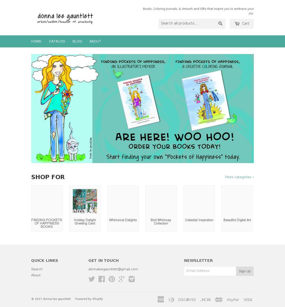 donnaleegauntlett.com shopify website screenshot