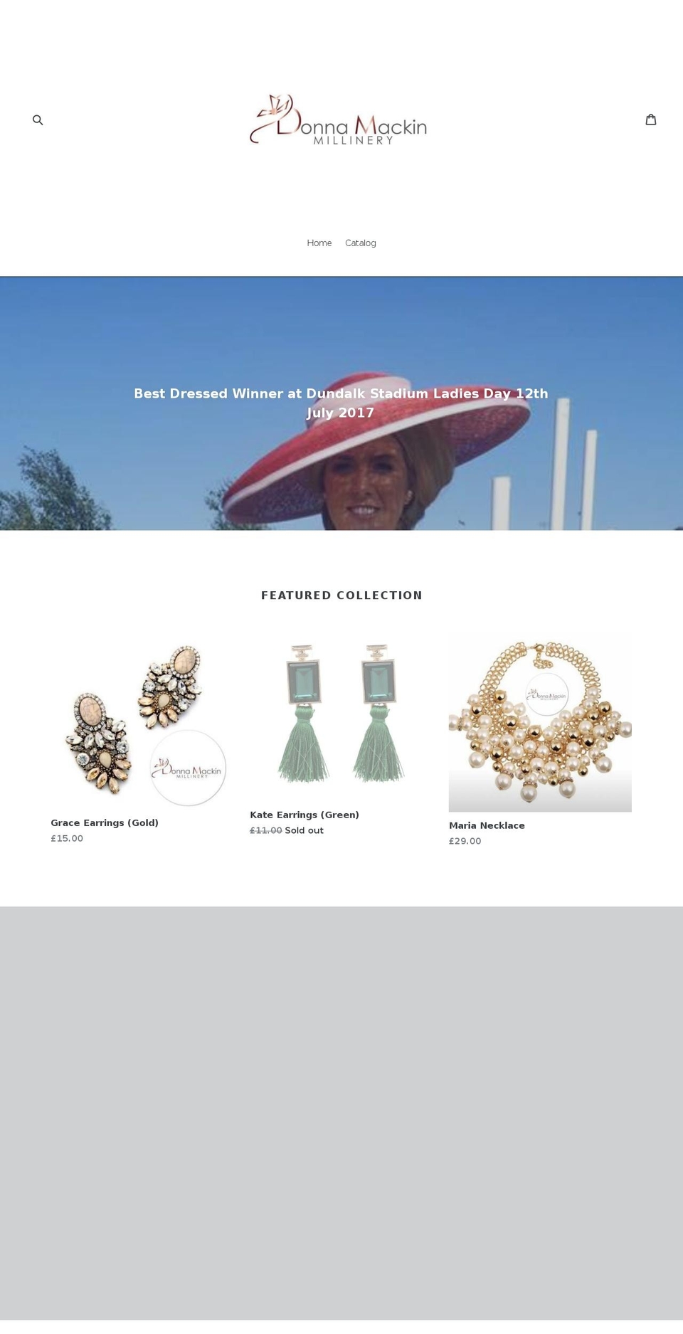 donnamackin.com — Shopify storefront screenshot