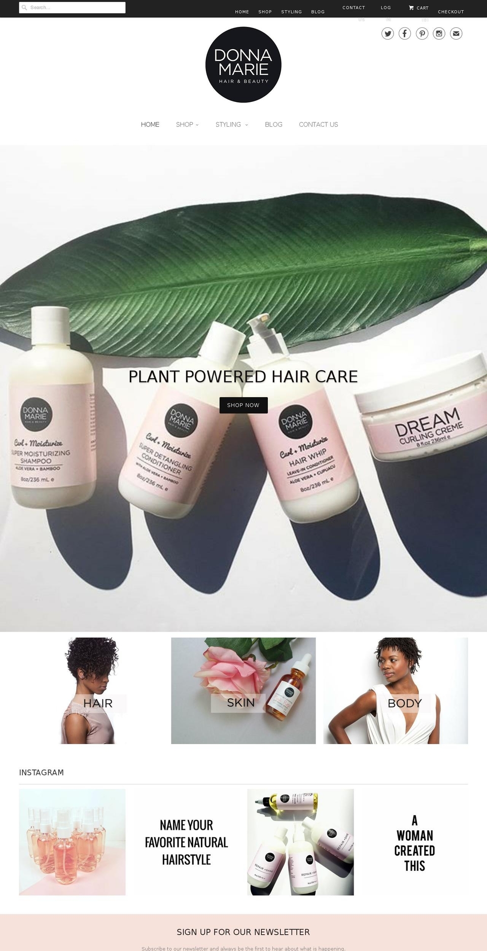 donnamariebeauty.com shopify website screenshot