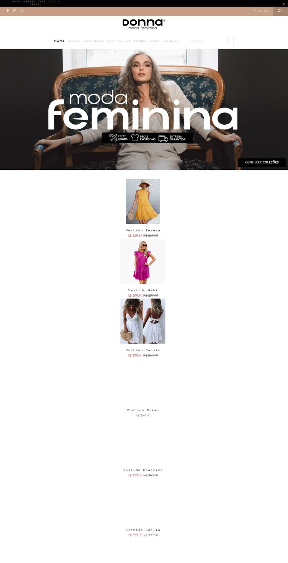 donnamodafeminina.com shopify website screenshot