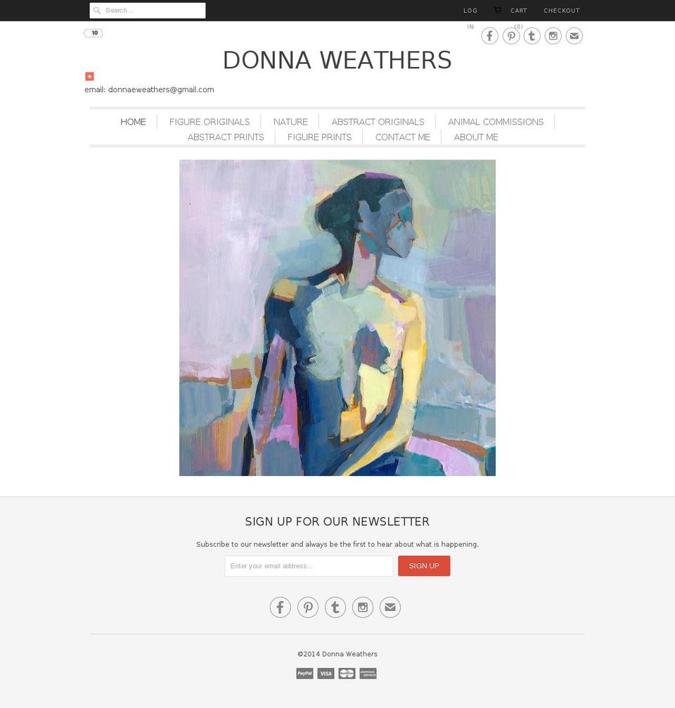 donnaweathers.com shopify website screenshot