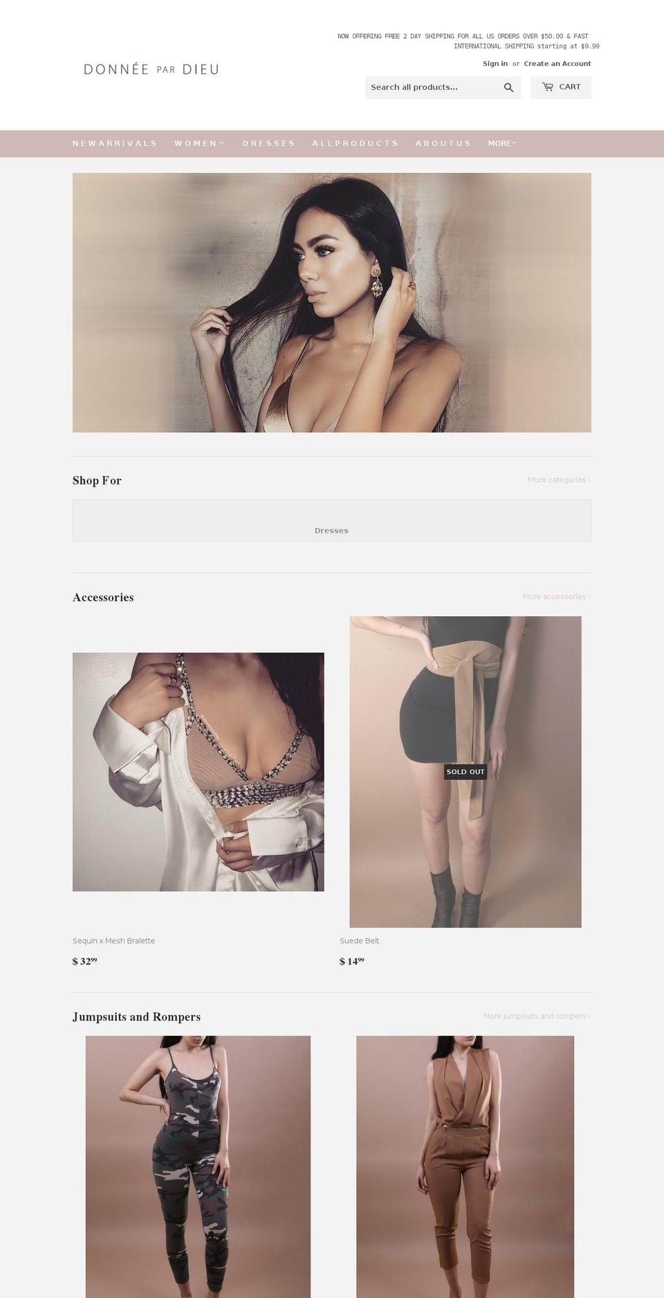 donneepardieu.com shopify website screenshot