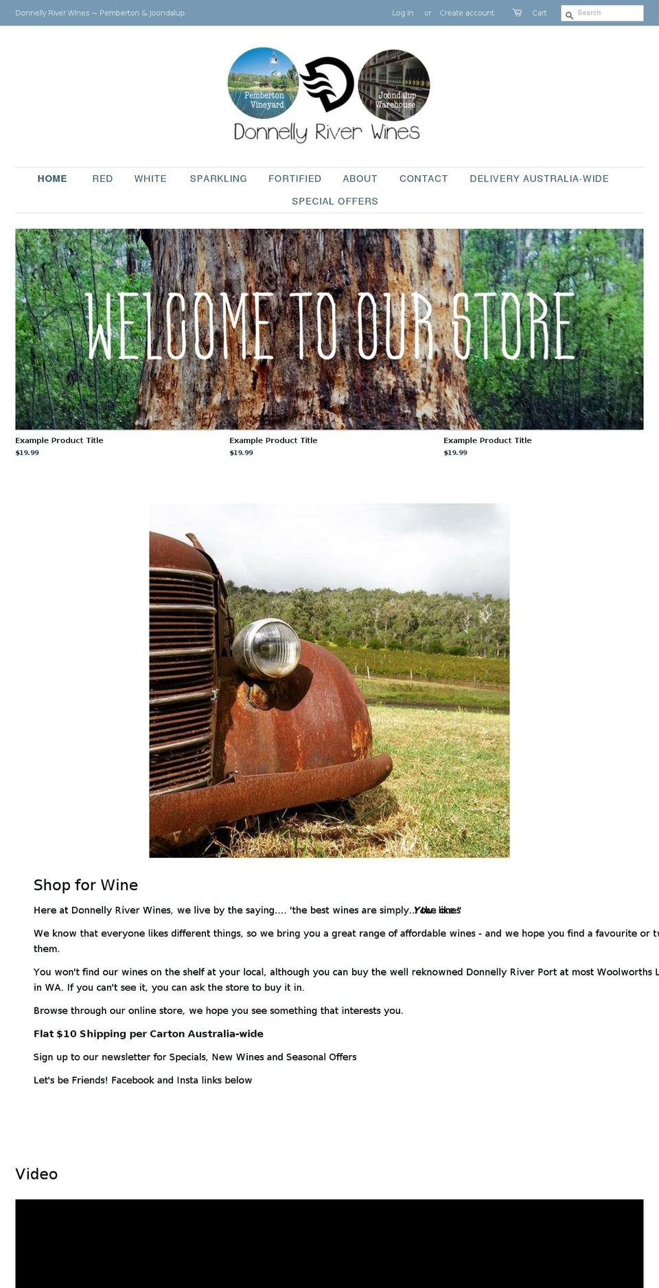 donnellyriverwines.com.au shopify website screenshot
