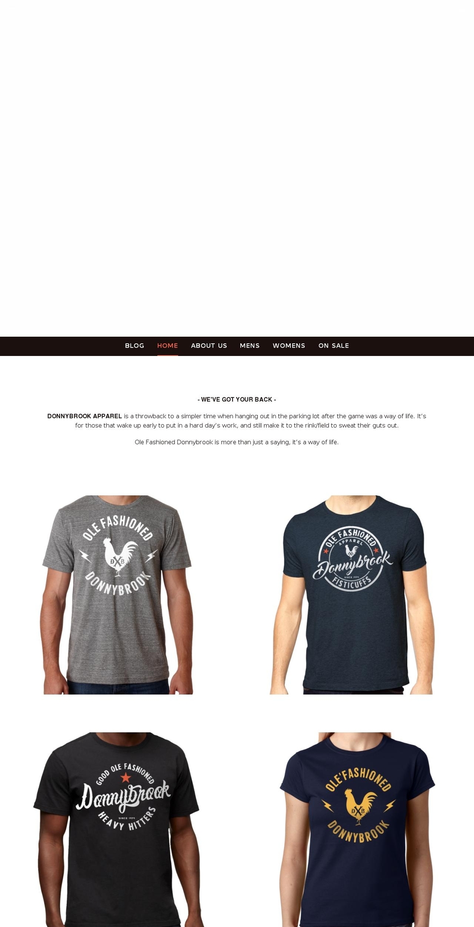 donnybrookapparel.com shopify website screenshot