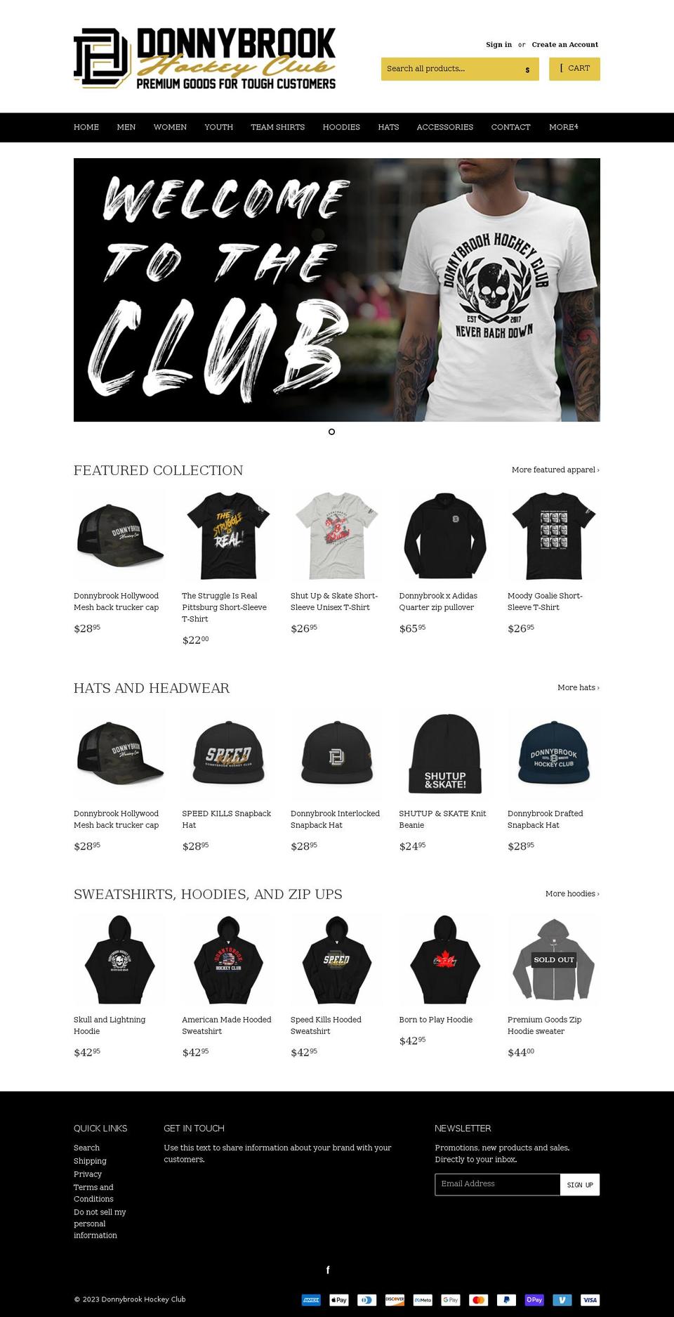 donnybrookhockeyclub.com shopify website screenshot