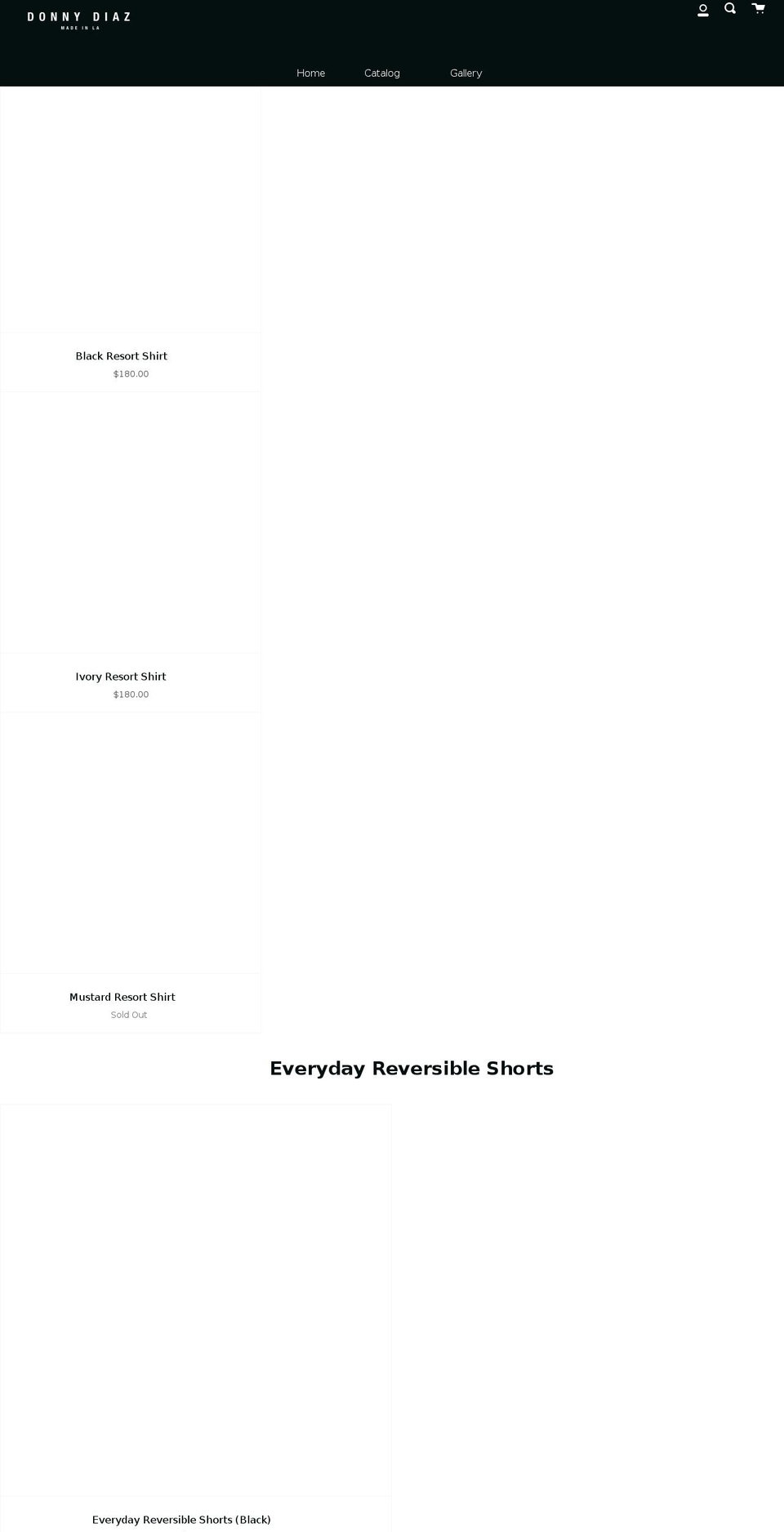 donnydiaz-la.com shopify website screenshot