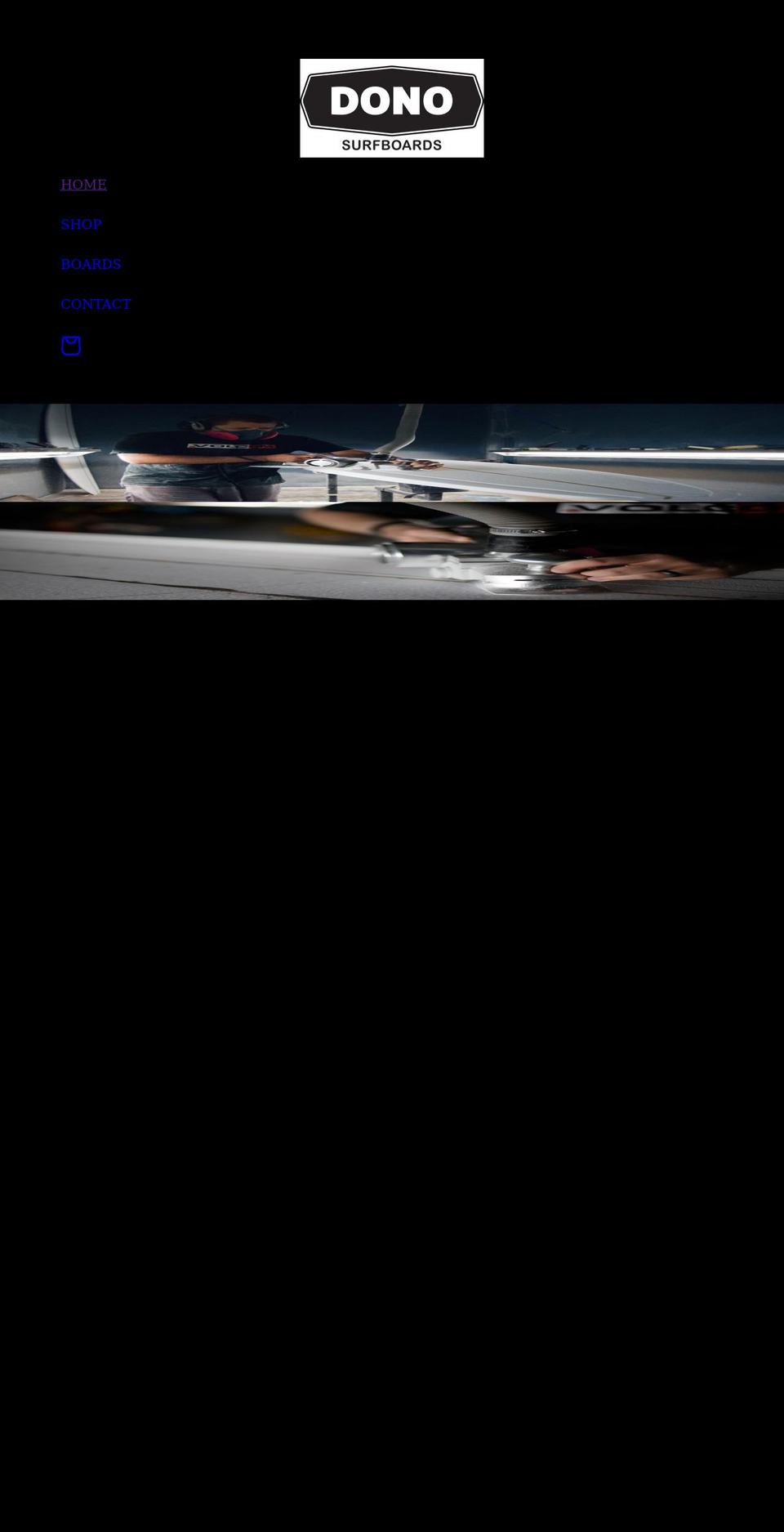 donosurfboards.com shopify website screenshot