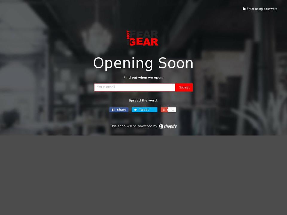 donotfeargear.com — Shopify storefront screenshot