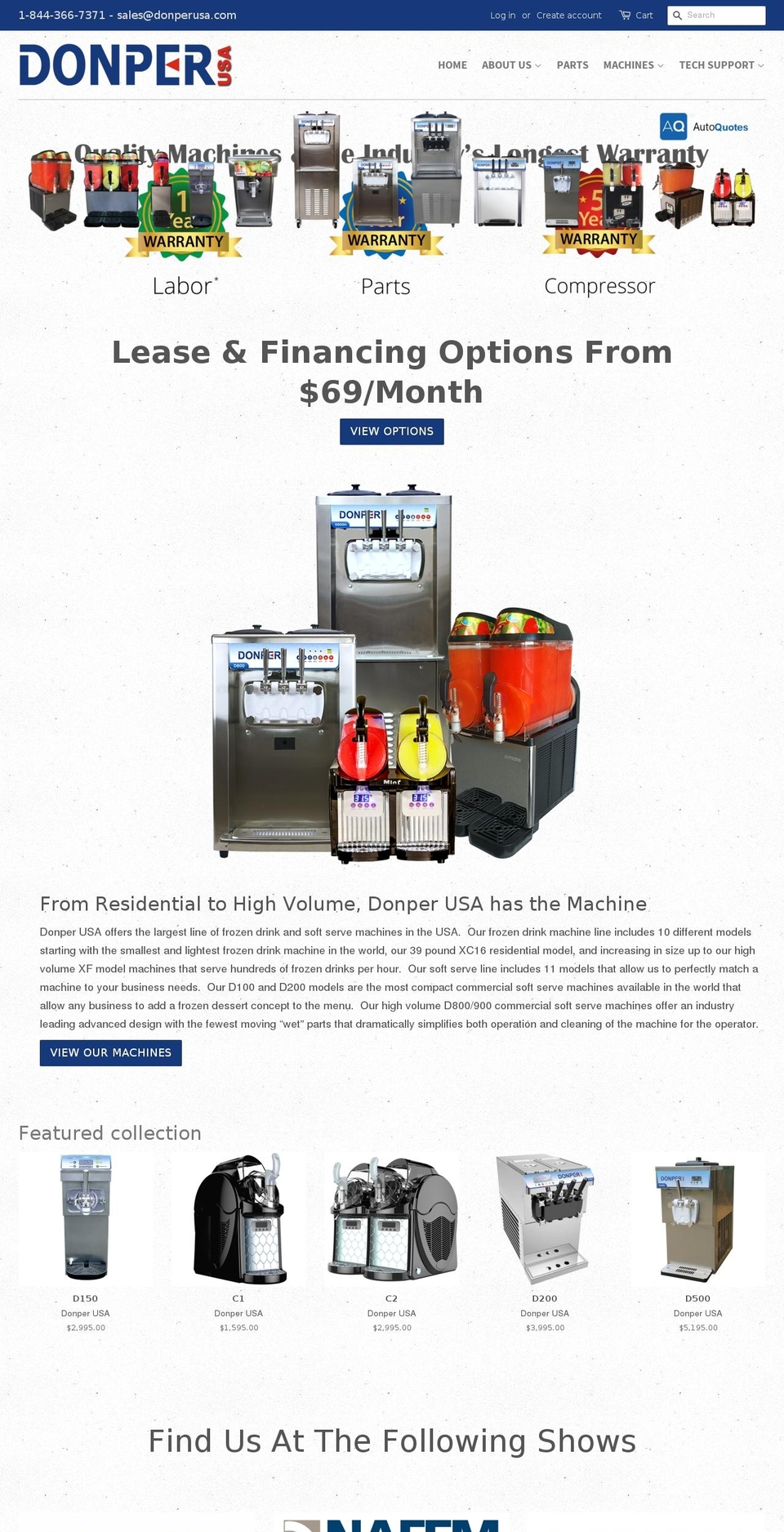 donperusa.net shopify website screenshot