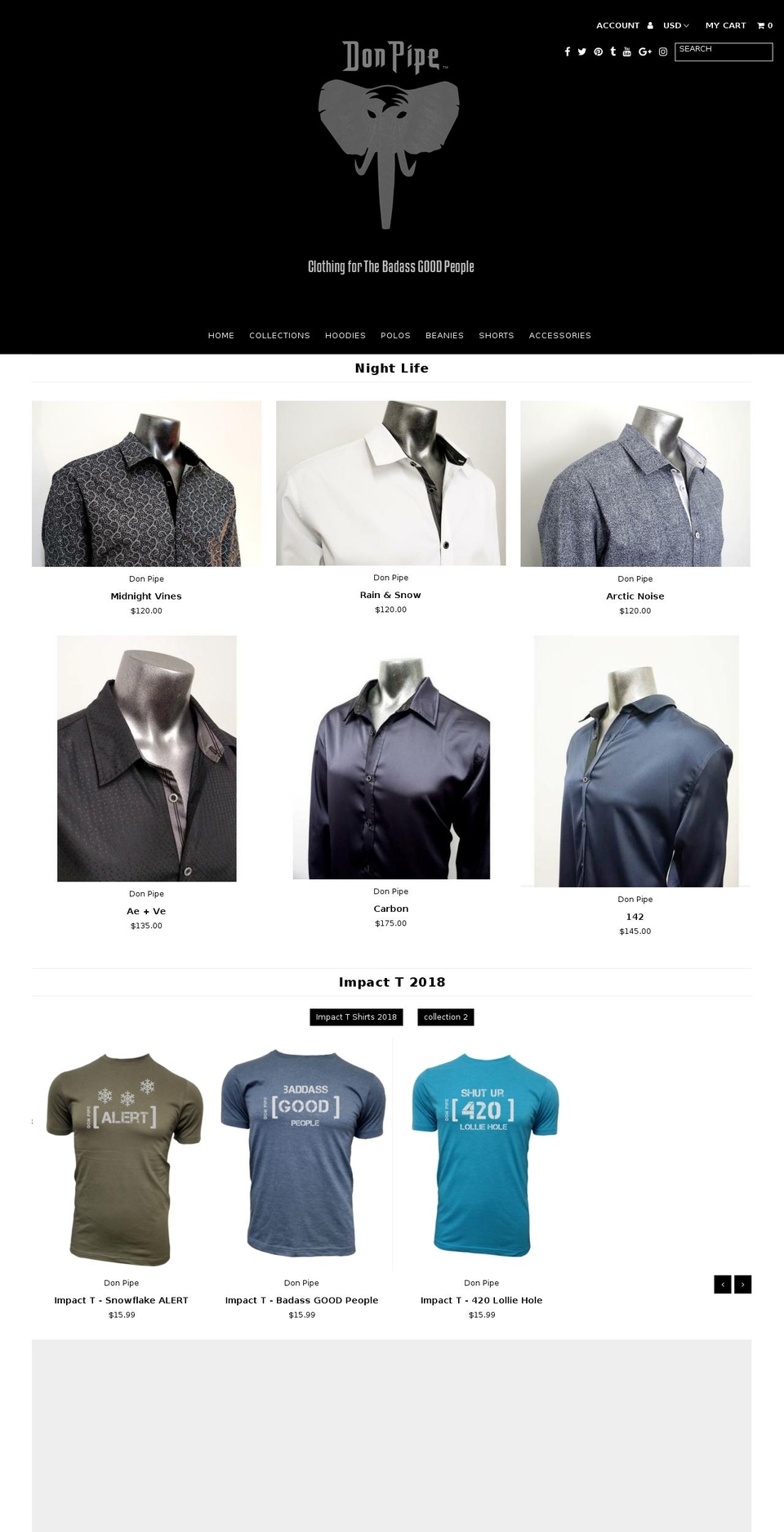 donpipe.com shopify website screenshot