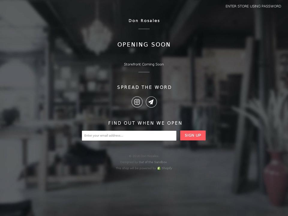 donrosales.com — Shopify storefront screenshot