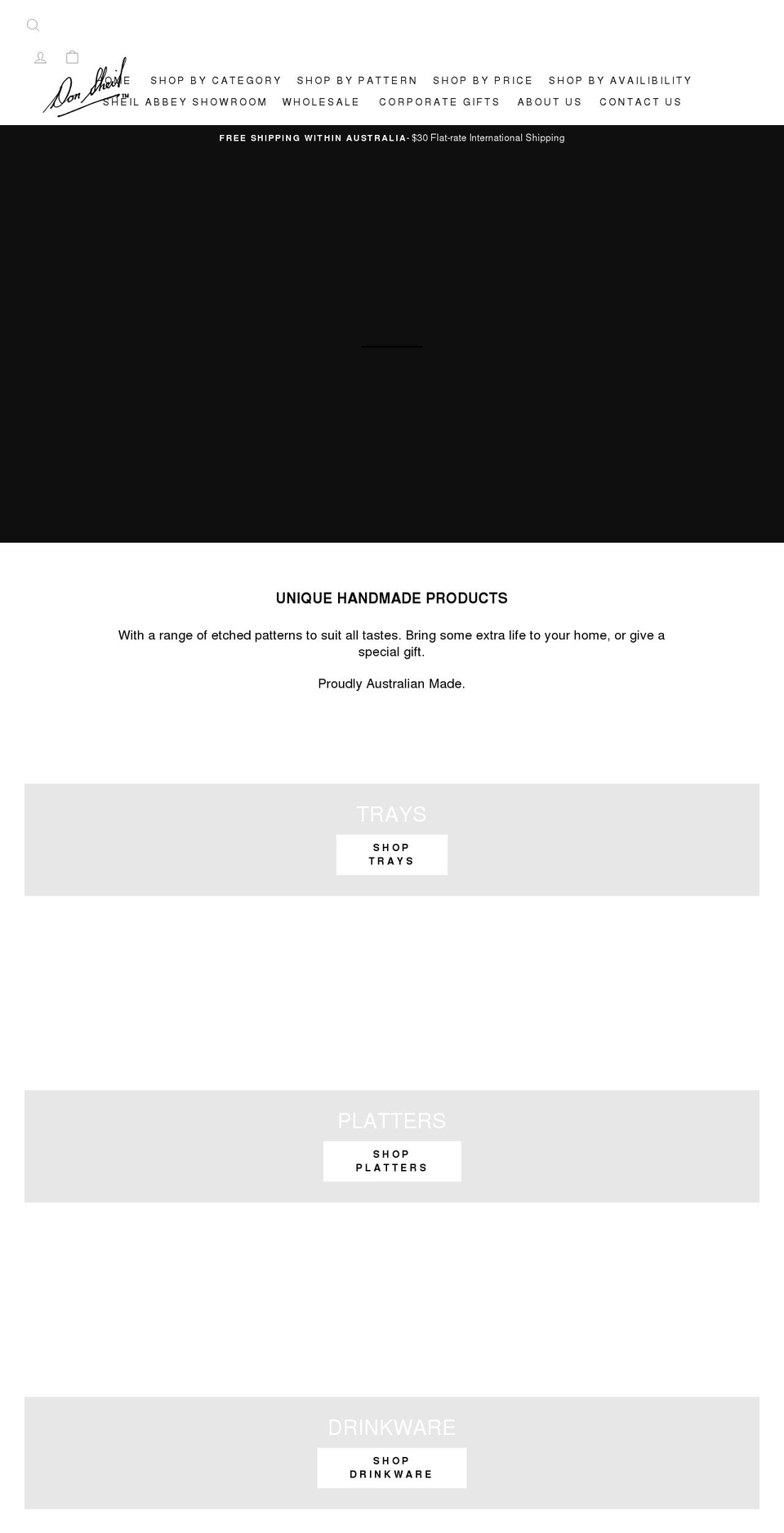 donsheil.com.au shopify website screenshot