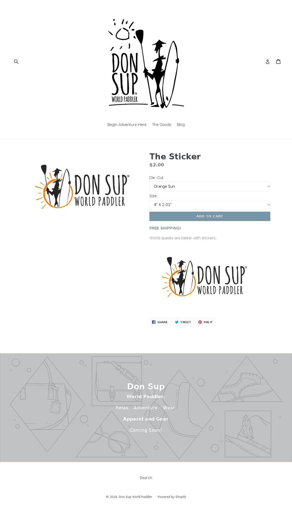 donsup.com — Shopify storefront screenshot