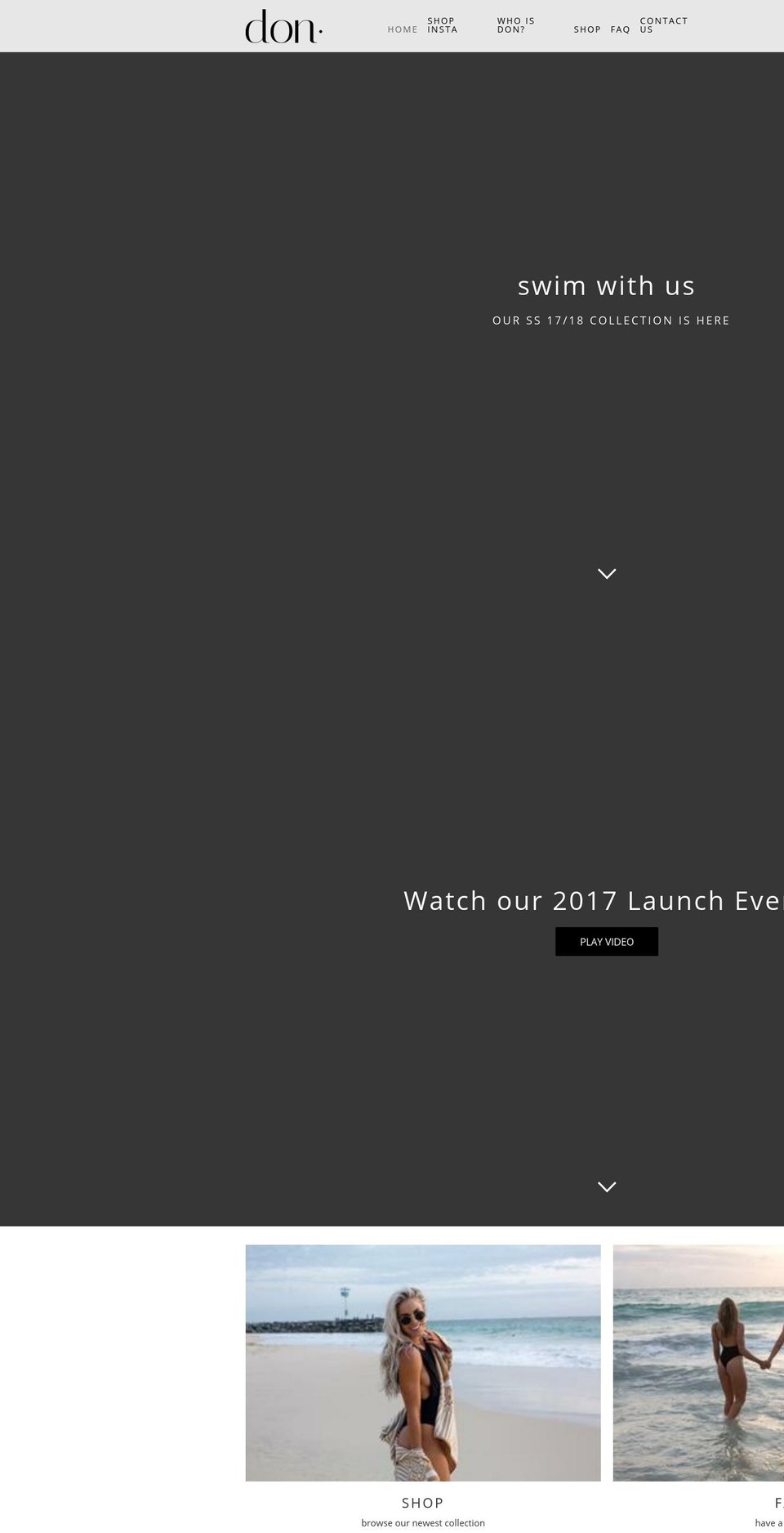 donswim.com — Shopify storefront screenshot