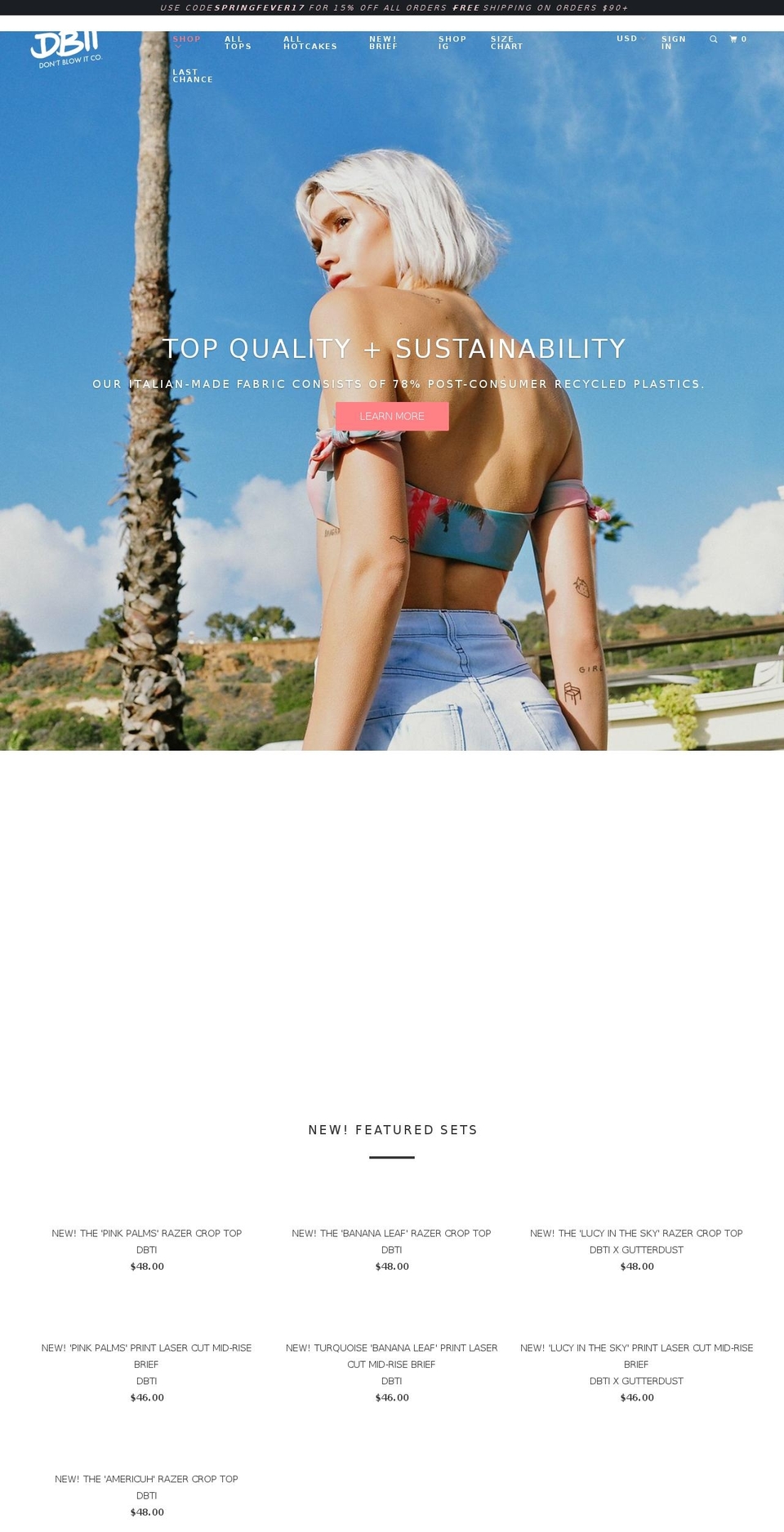 dontblowitco.com shopify website screenshot