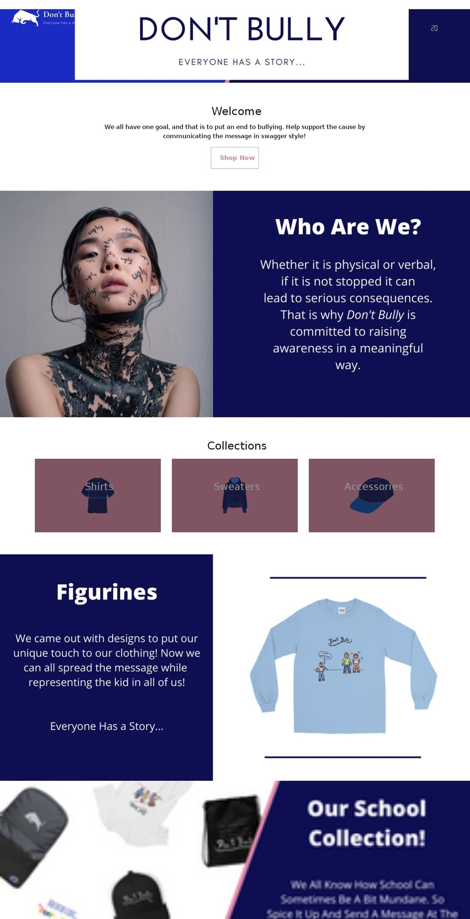 dontbully.net shopify website screenshot