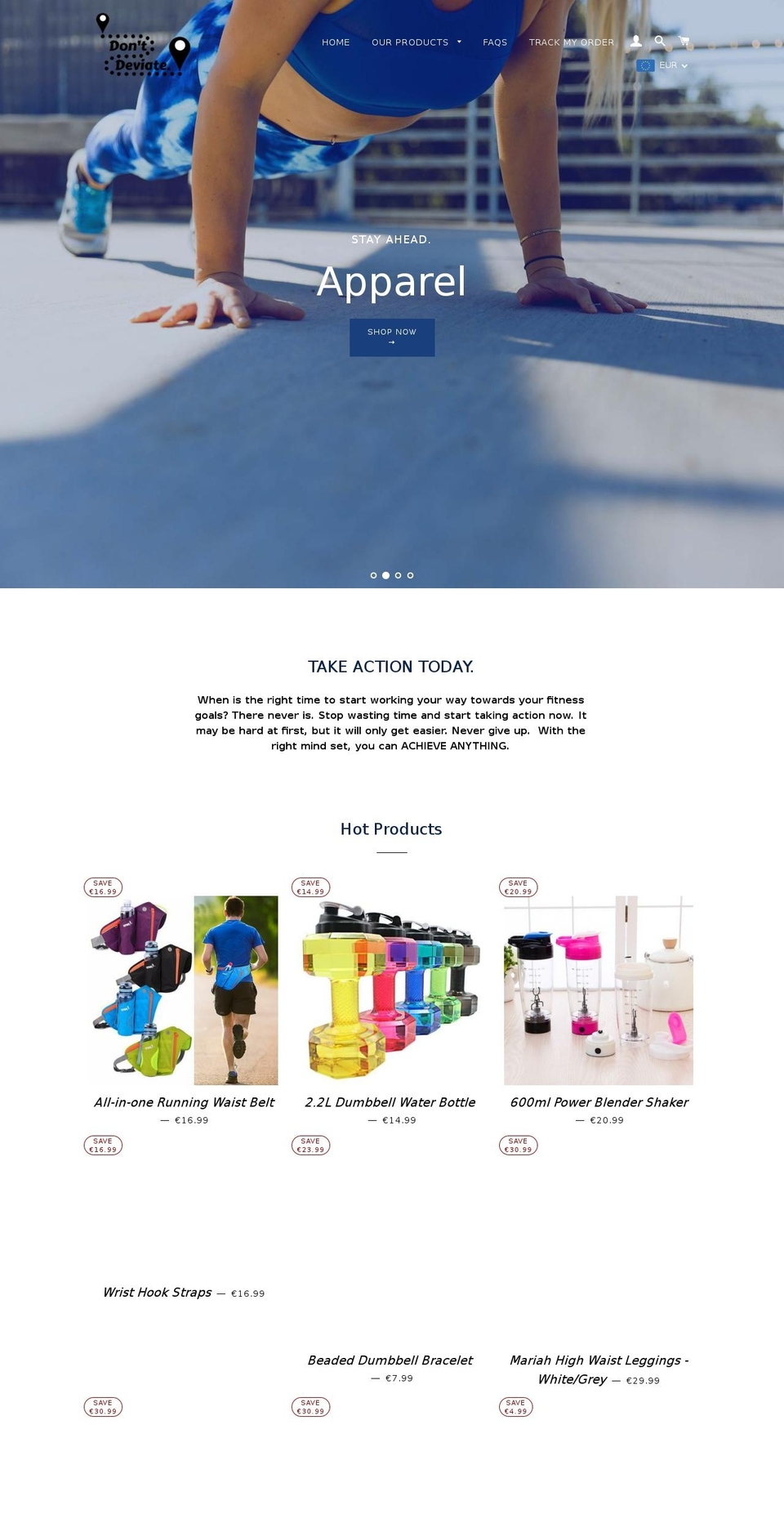 dontdeviate.com — Shopify storefront screenshot
