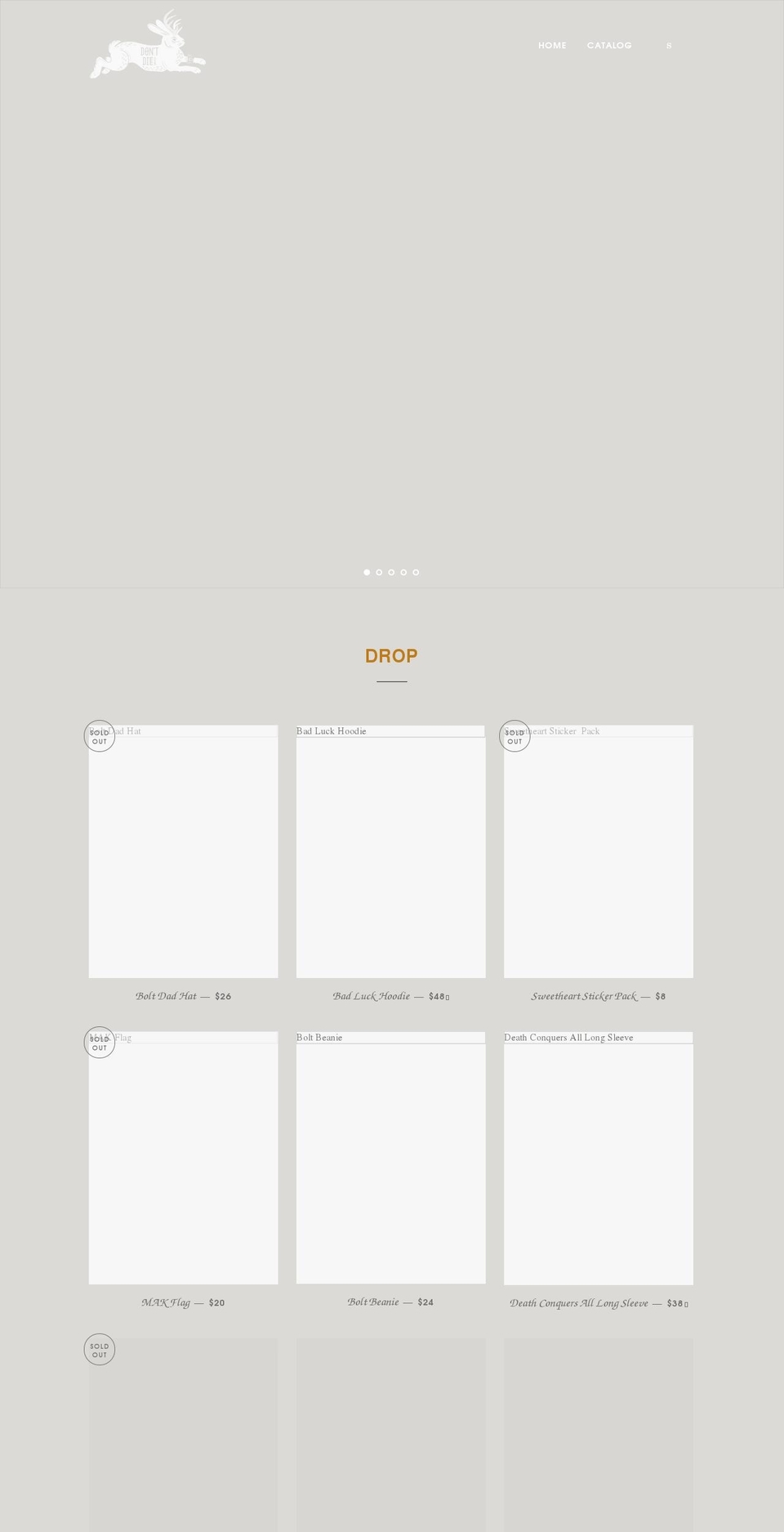 dontdieco.com shopify website screenshot