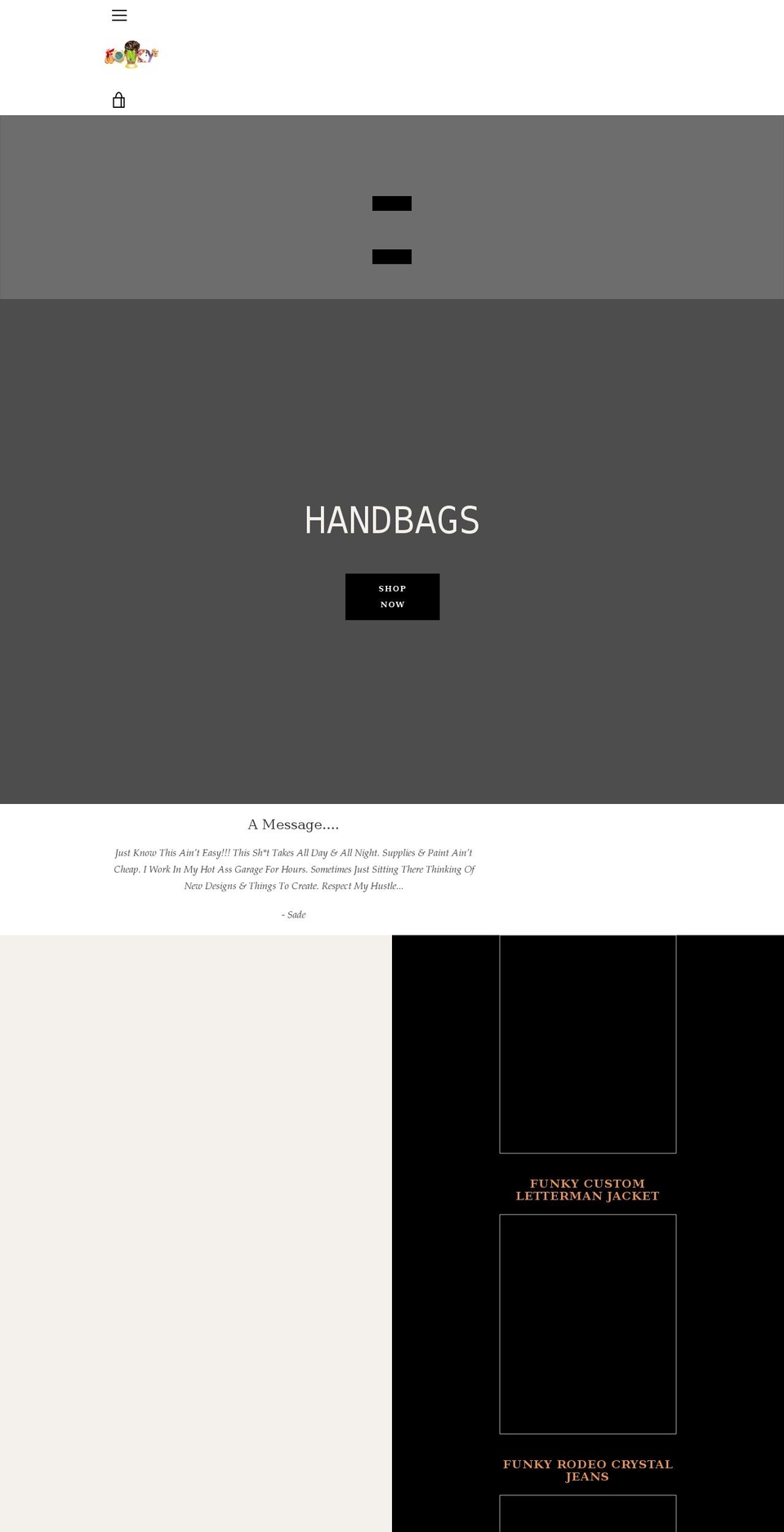 dontgetfunky.com shopify website screenshot