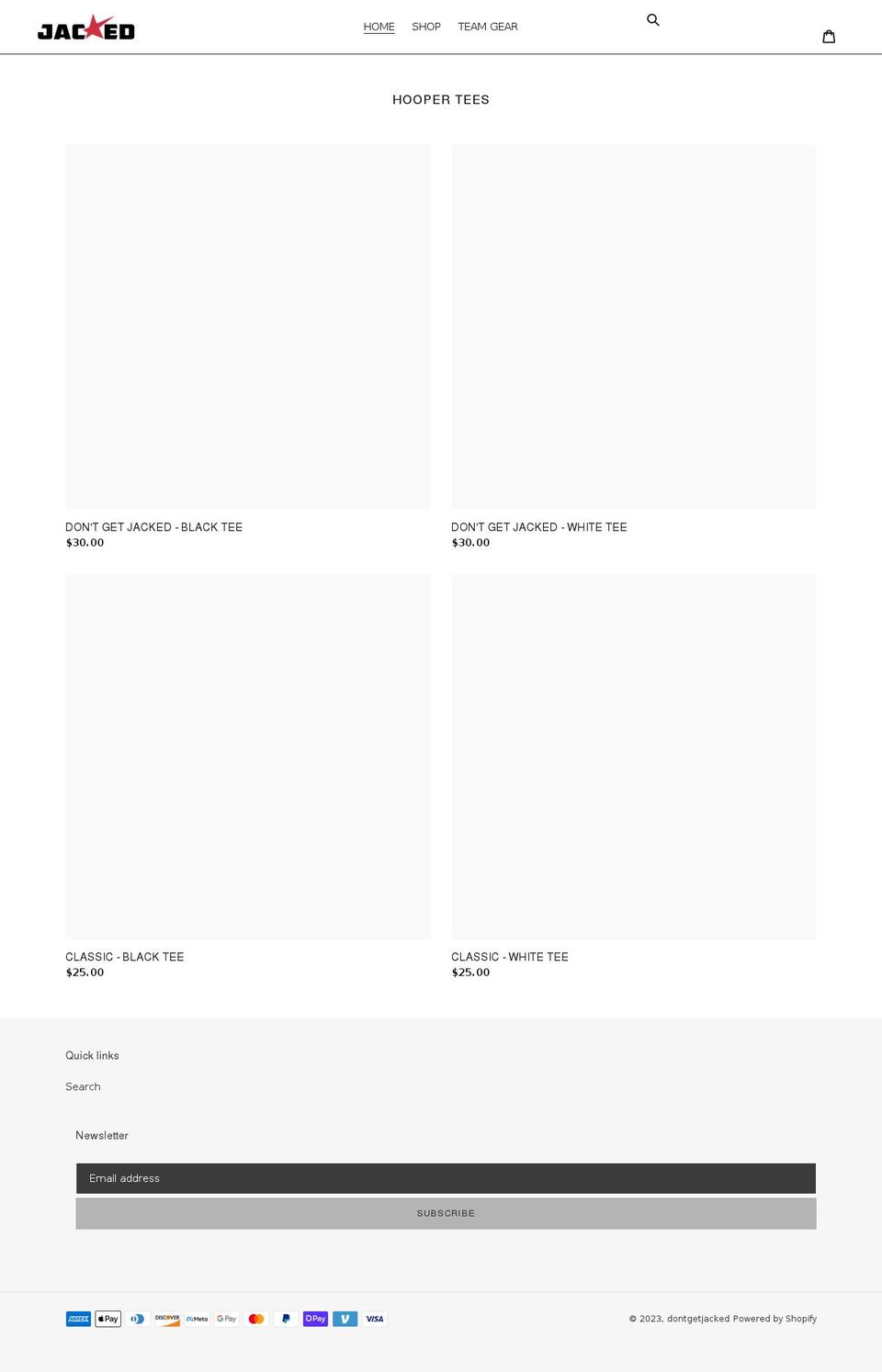 dontgetjacked.com shopify website screenshot
