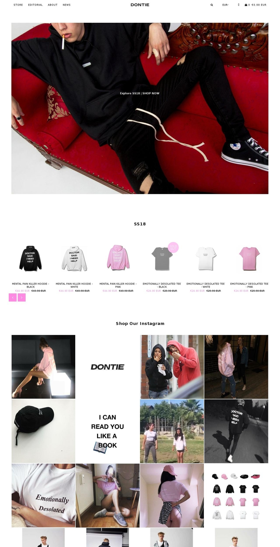 dontie.com — Shopify storefront screenshot