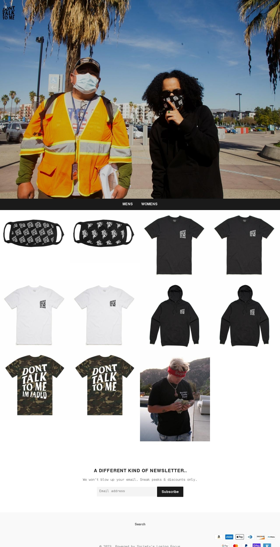 donttalktome.com shopify website screenshot