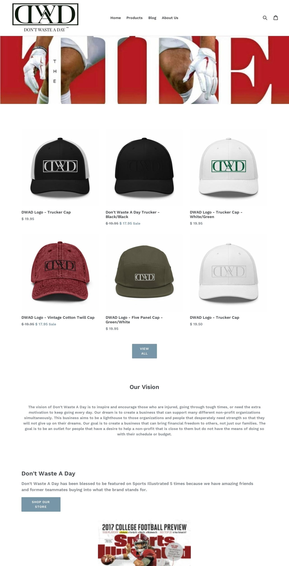 dontwasteaday.com shopify website screenshot