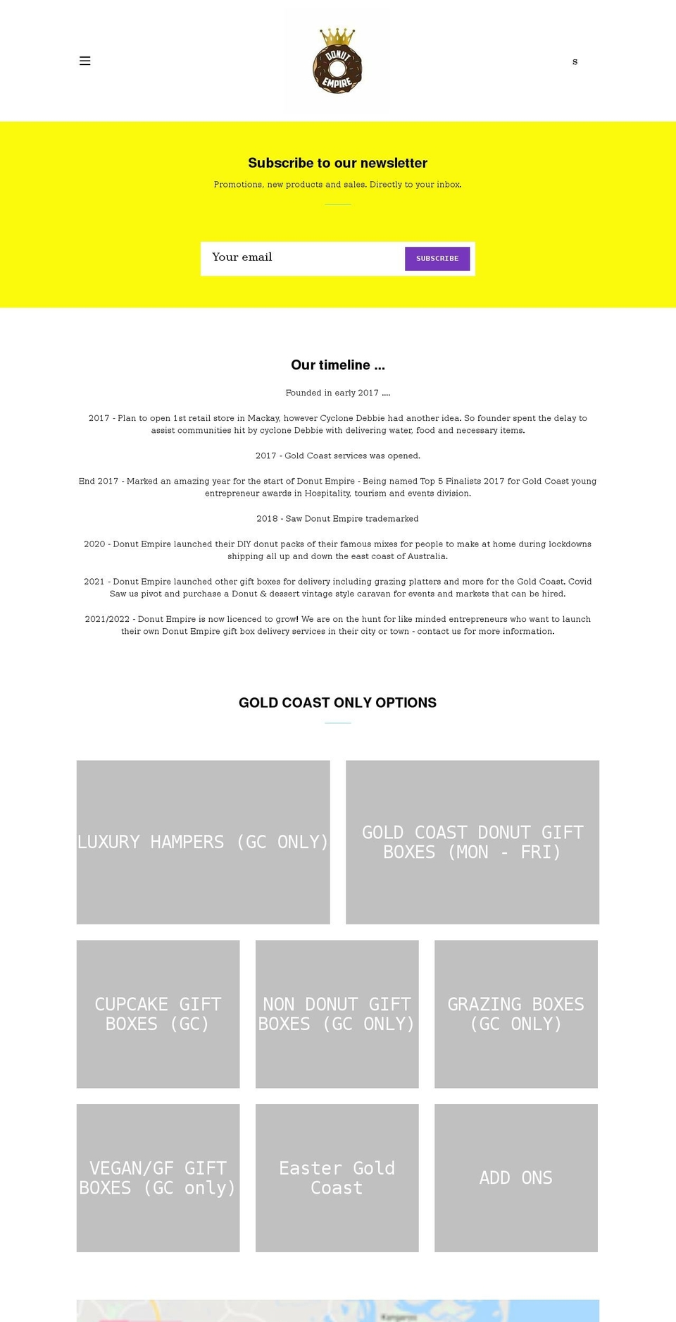 donutempire.com.au shopify website screenshot