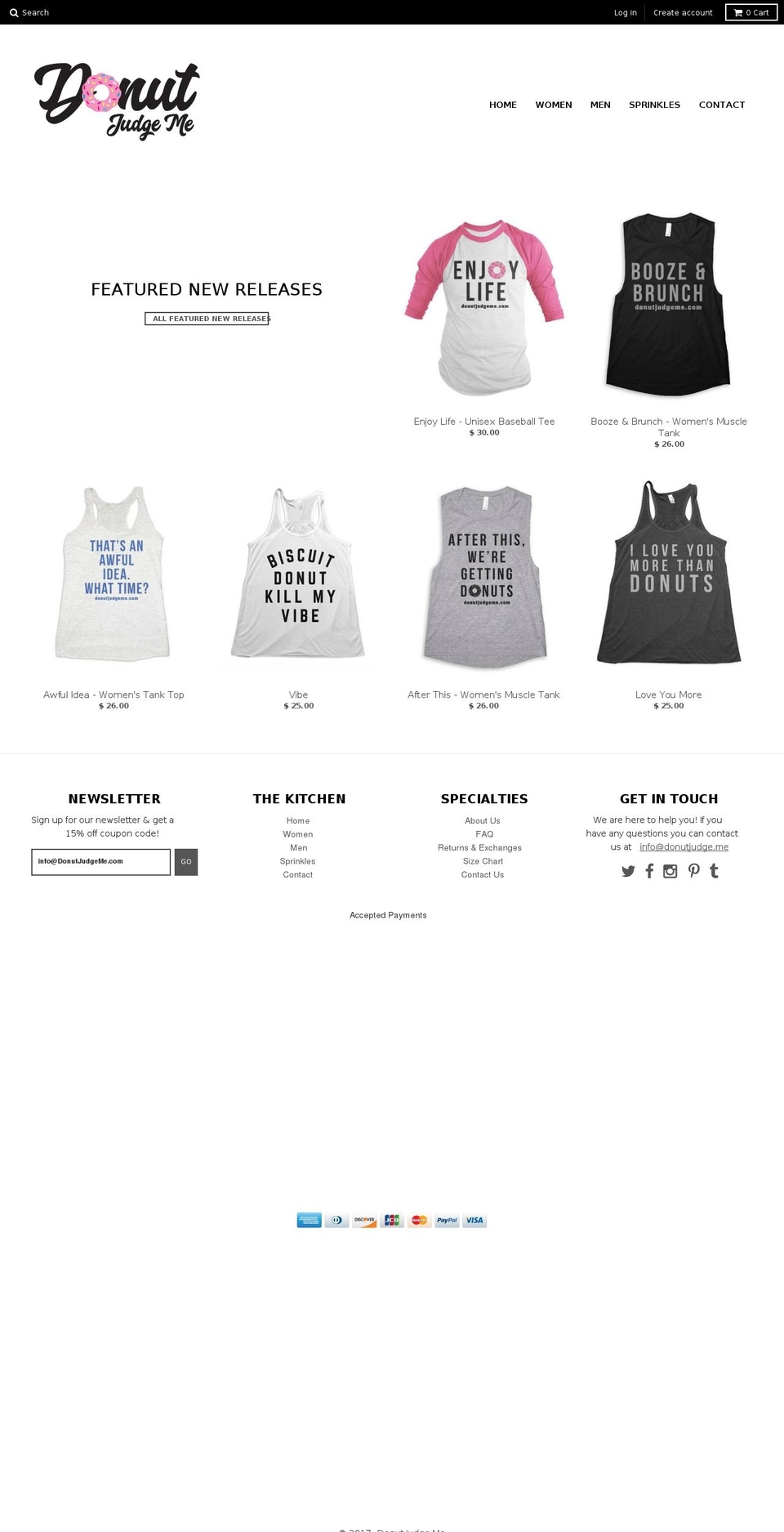 donutjudgeme.com shopify website screenshot