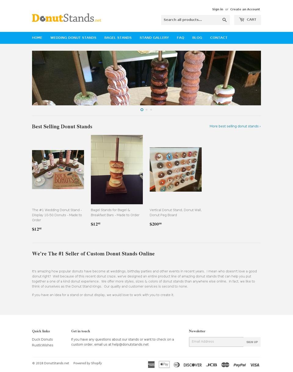 donutstands.net shopify website screenshot