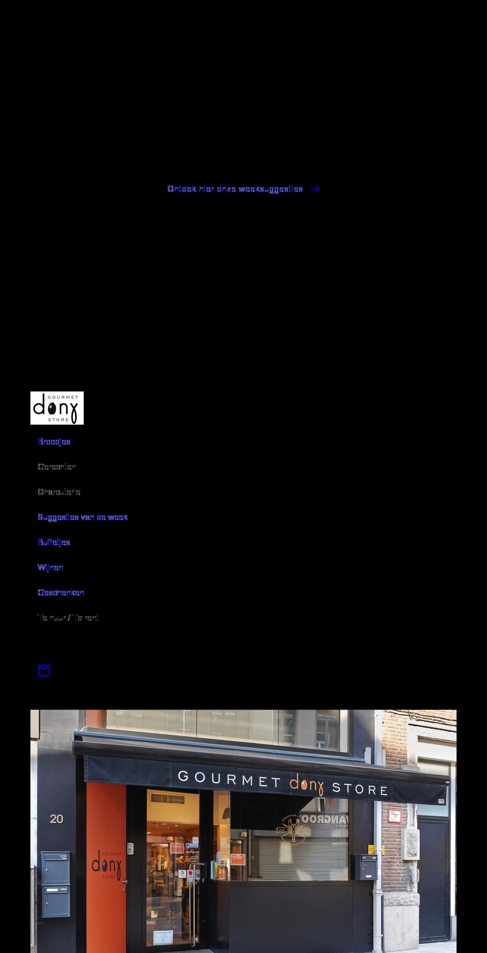dony-delicatessen.be shopify website screenshot