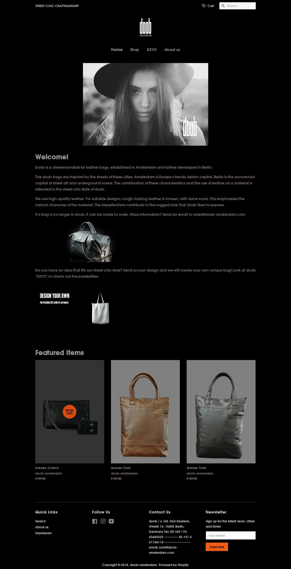doob-amsterdam.com — Shopify storefront screenshot