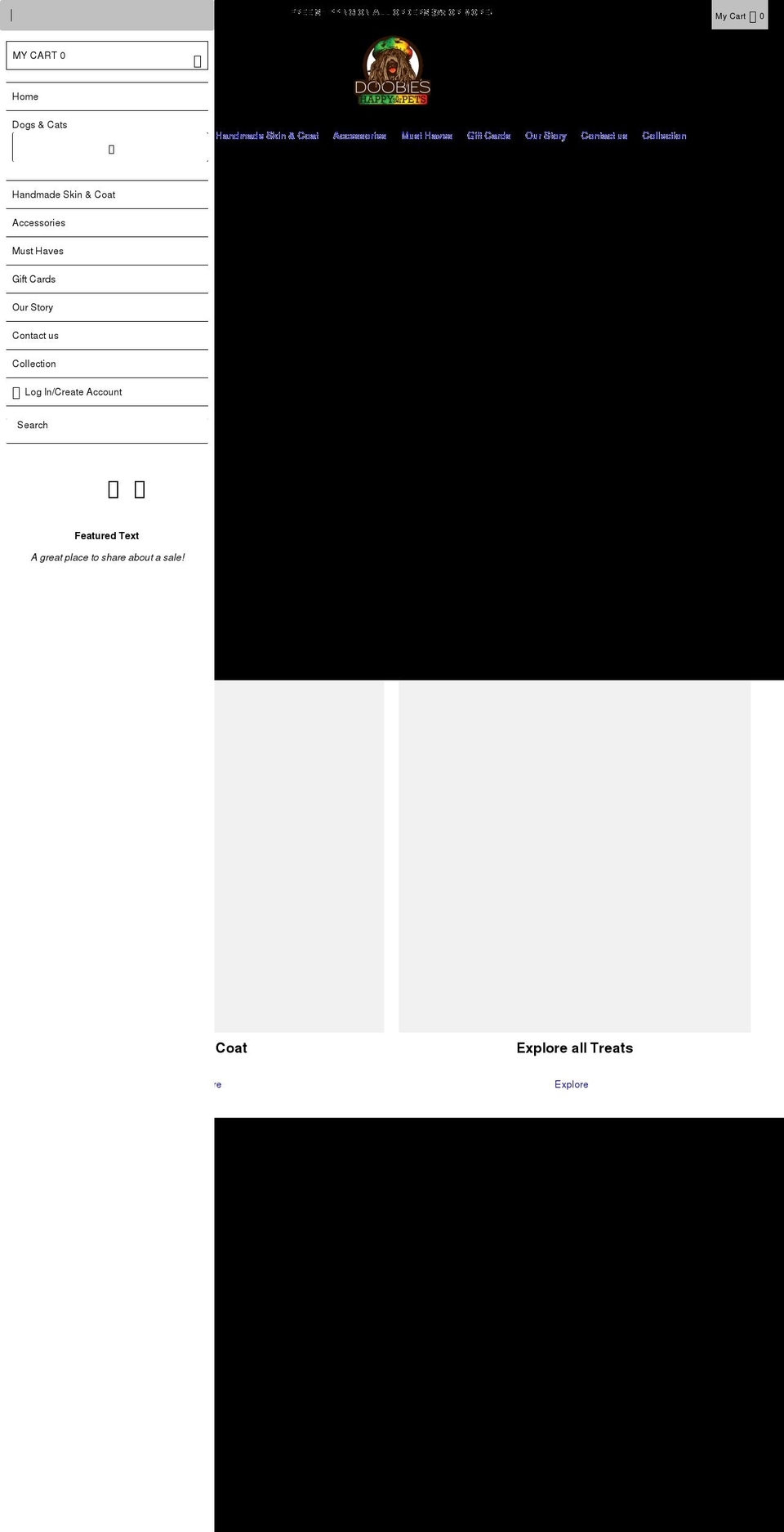 doobieshappypets.com shopify website screenshot
