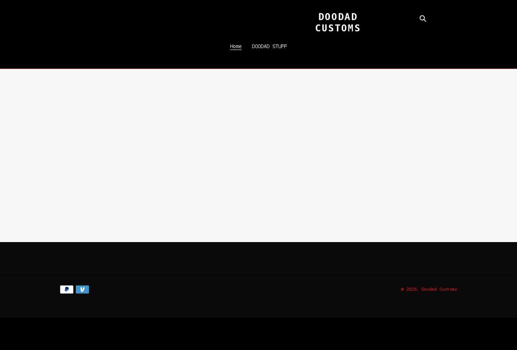 doodadcustoms.com shopify website screenshot