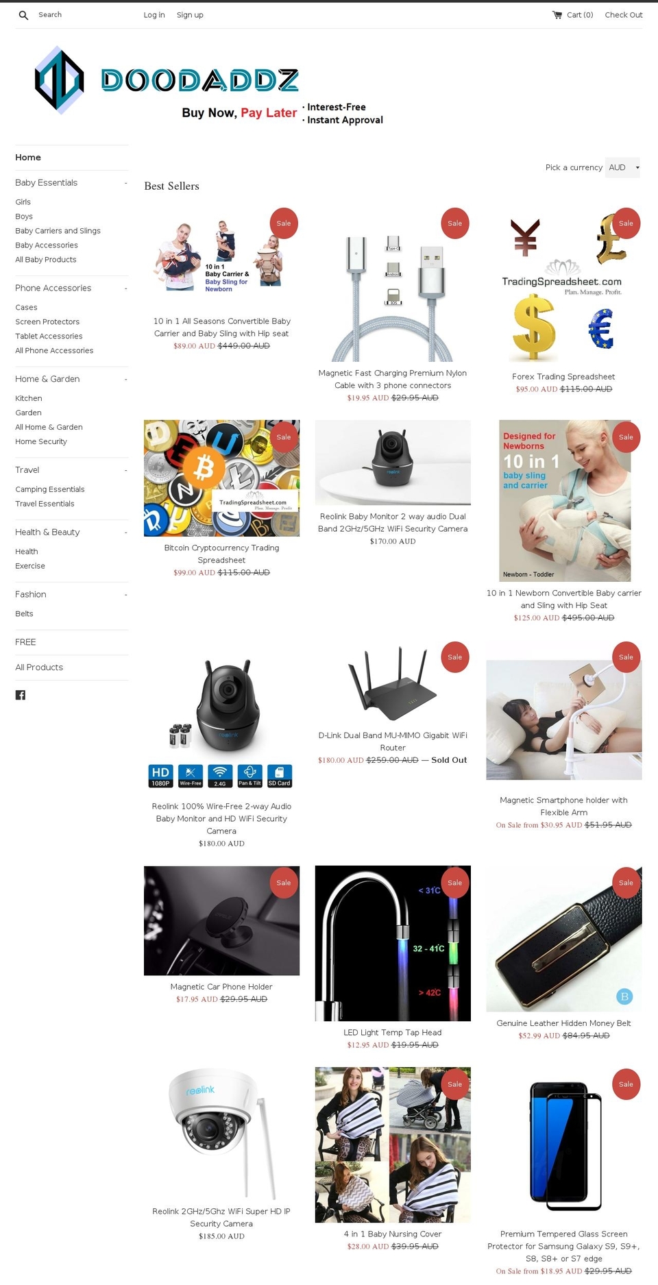 doodaddz.com — Shopify storefront screenshot