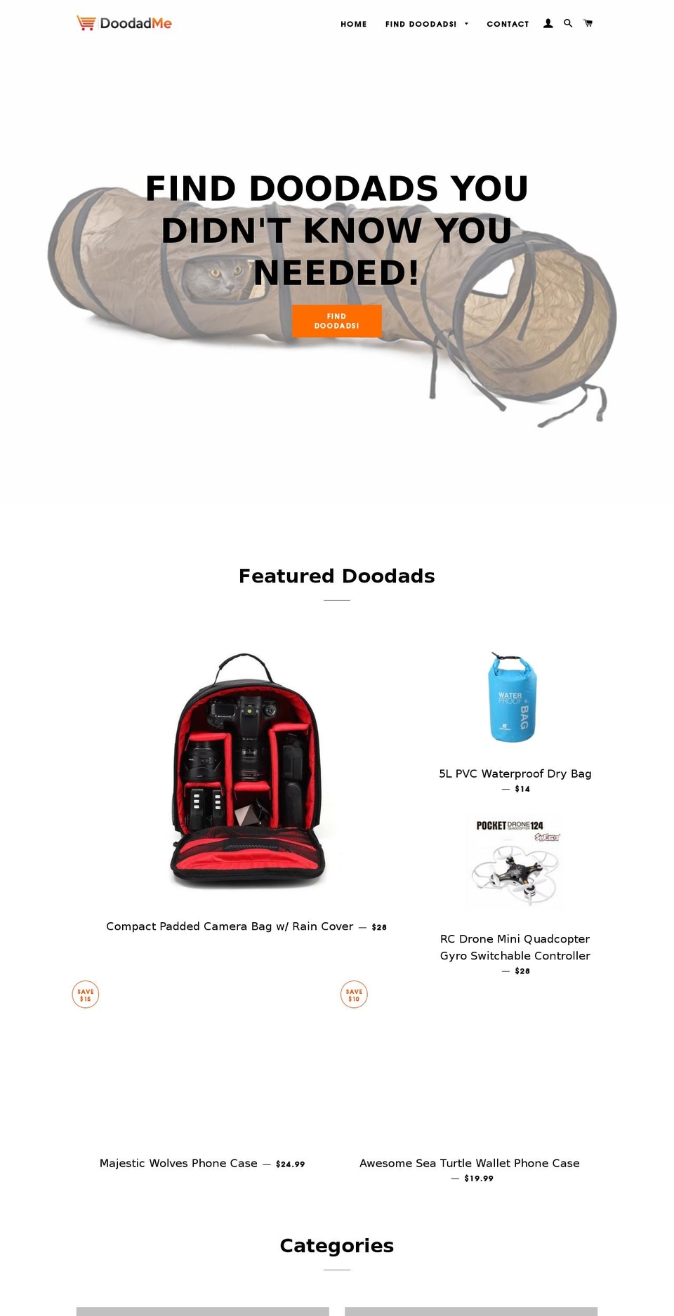 doodadme.com — Shopify storefront screenshot