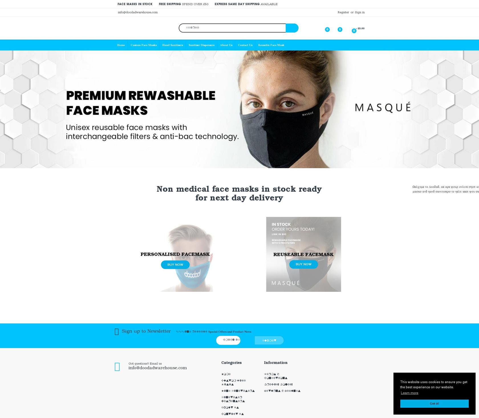 doodadwarehouse.com shopify website screenshot