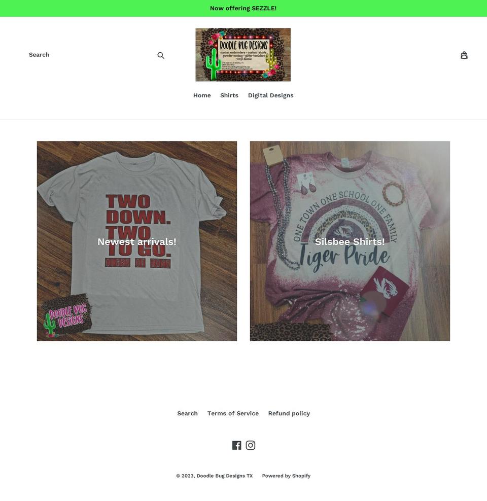doodlebugdesignstx.com shopify website screenshot
