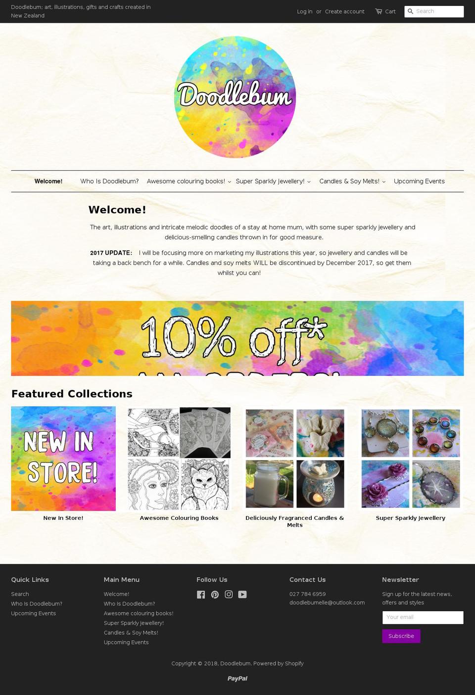 doodlebum.biz shopify website screenshot