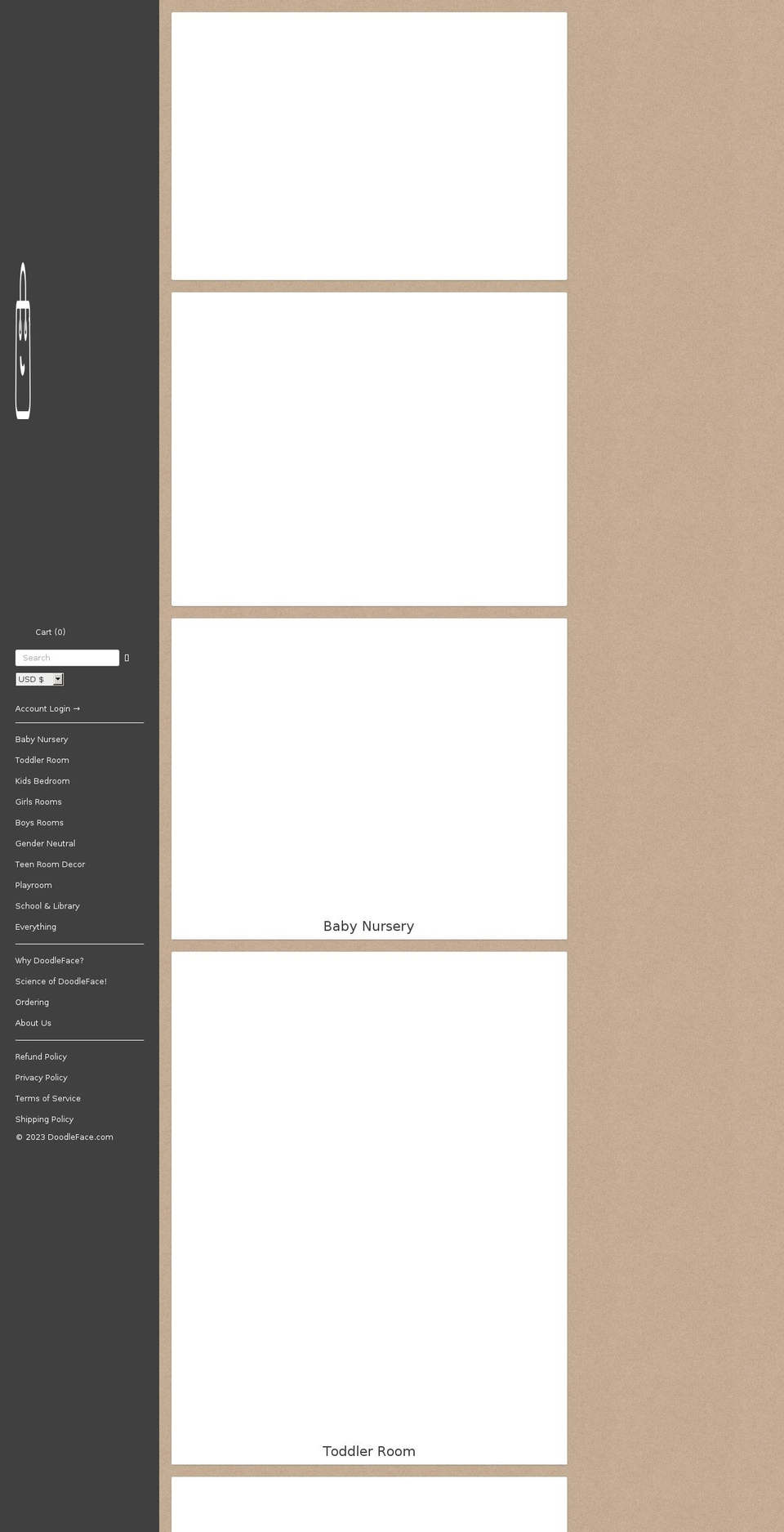 doodleface.com shopify website screenshot